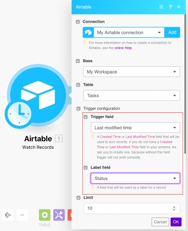Automatisation et Intégration avec Airtable