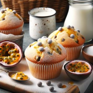 Muffins fruit de la passion et chocolat blanc