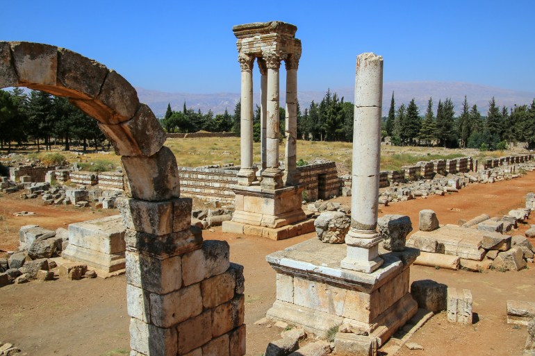 Ruines de la ville omeyyade d'Anjar, Liban (Patrimoine Mondial de l'UNESCO).