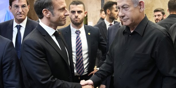 Emmanuel Macron et Benyamin Netanyahu à Jérusalem