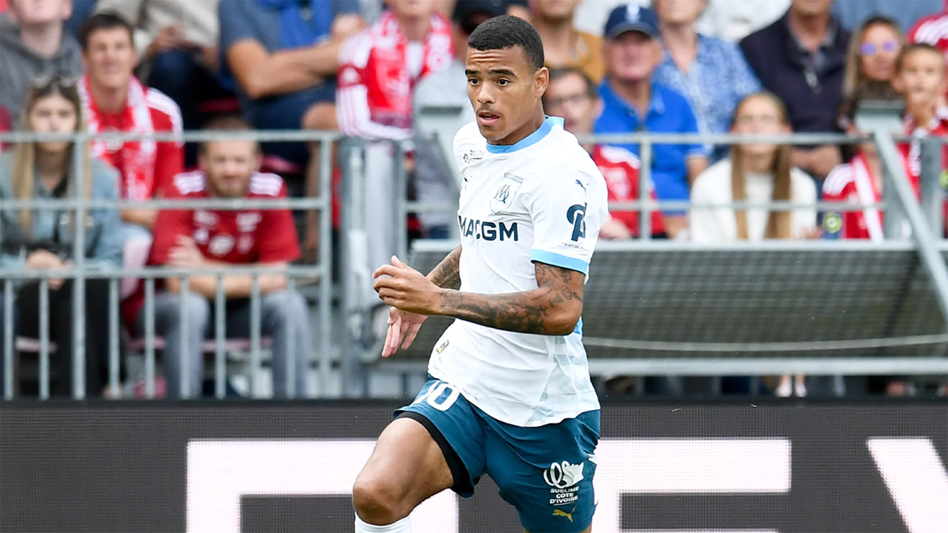 Mason Greenwood pendant le match