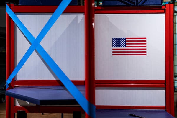 Cabine de vote à Arlington, en Virginie.