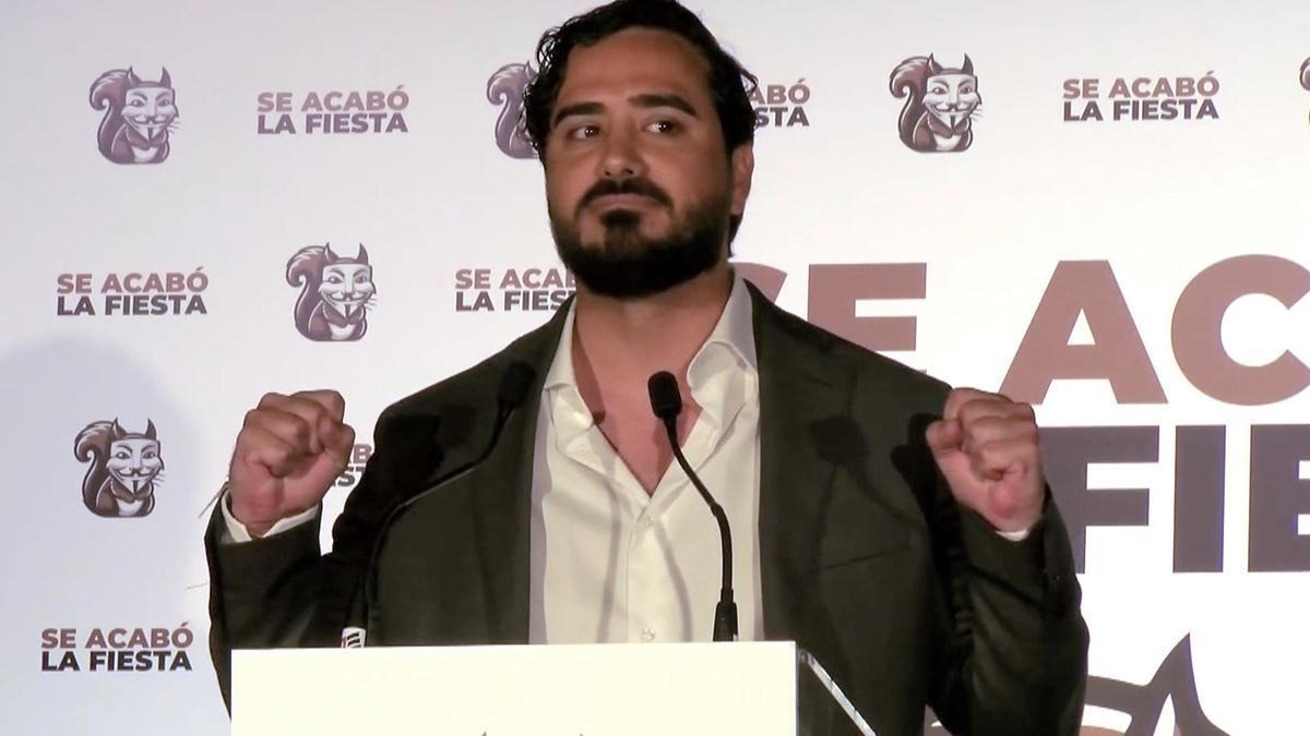 Comparecencia de Luis ‘Alvise’ Pérez tras la jornada electoral del 9J.