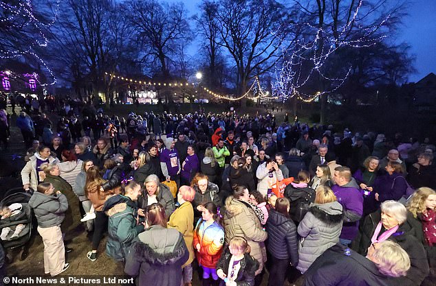 A vigil takes place at the bandstand in Hexham, Northumberland, following Holly's death