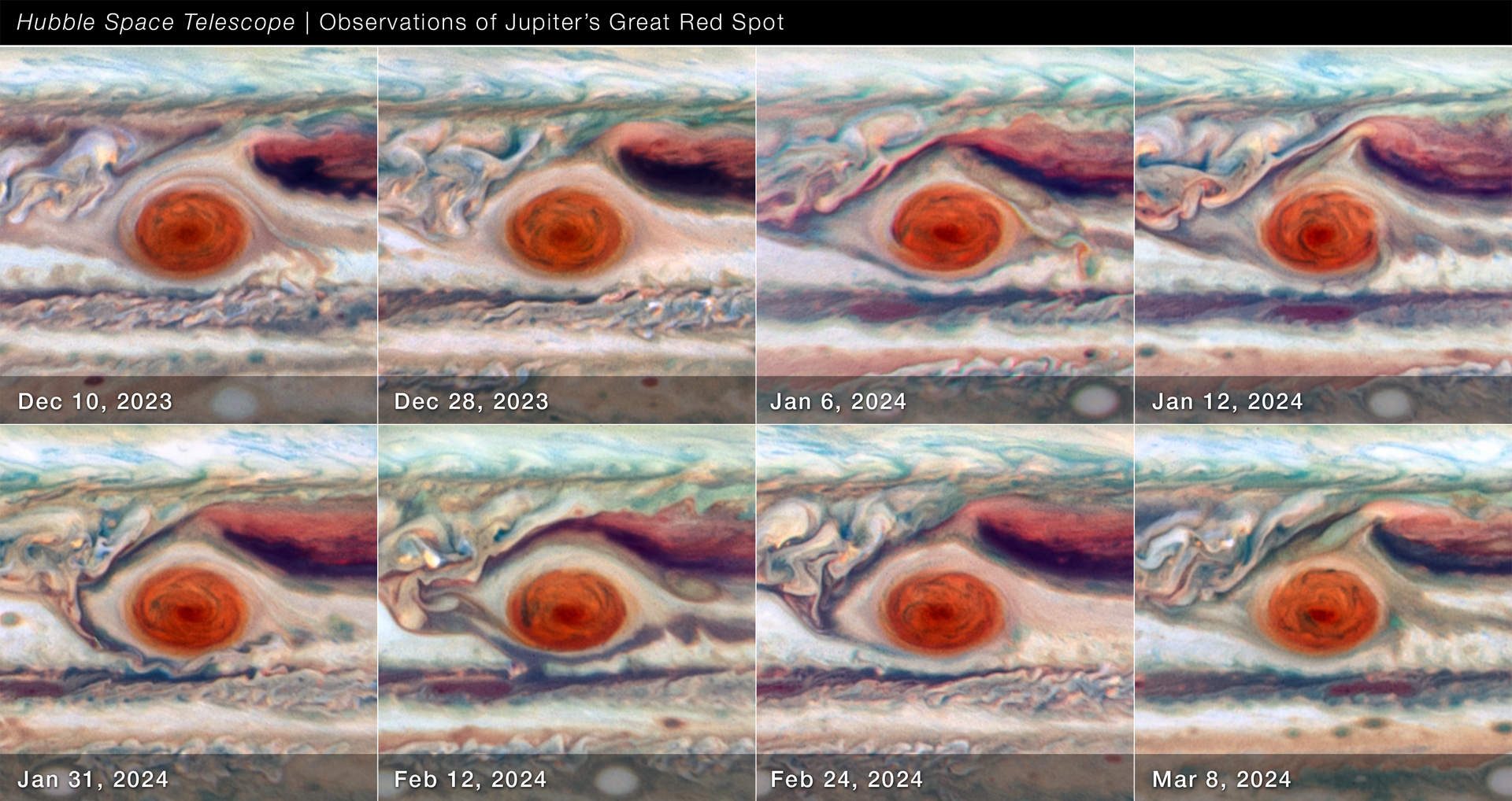 Observations du Grand Point Rouge de Jupiter