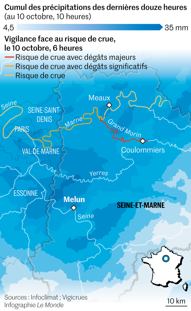 Illustration des conséquences des intempéries liées à la dépression Kirk.