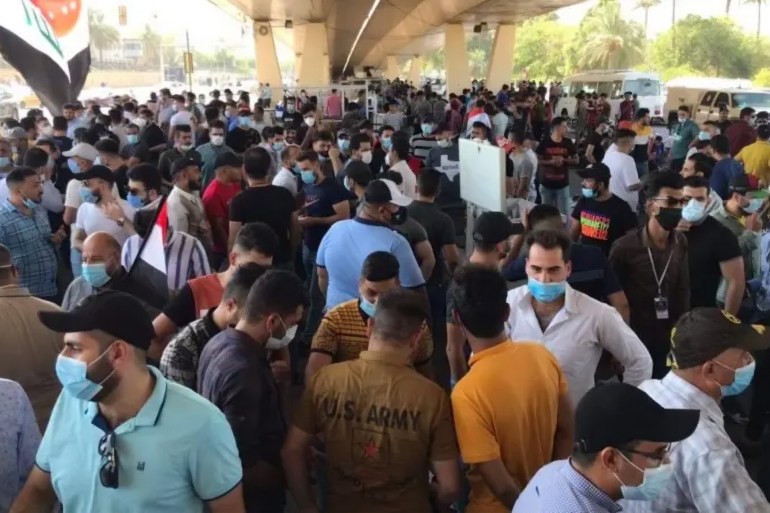 Manifestation des diplômés en Irak
