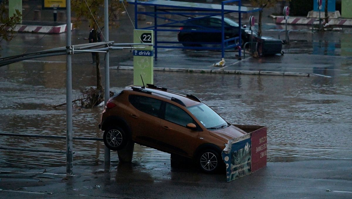 Inondations à Givors dans le Rhône le 17 octobre 2024