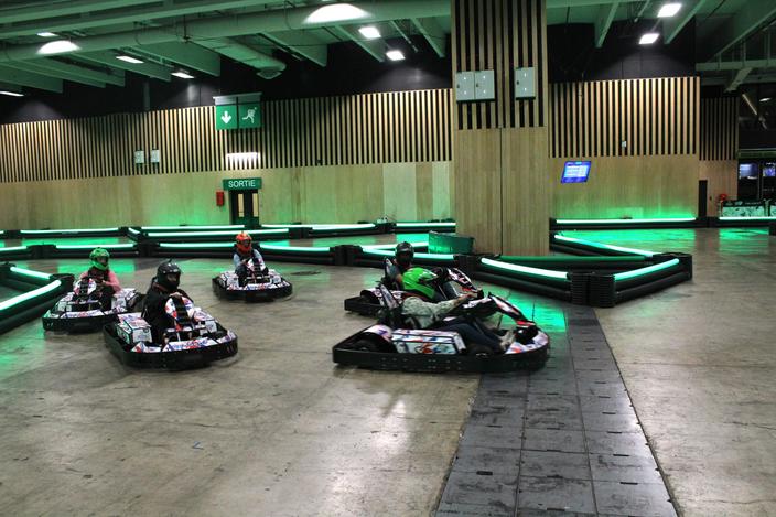 Karting électrique au Mondial de l'Auto