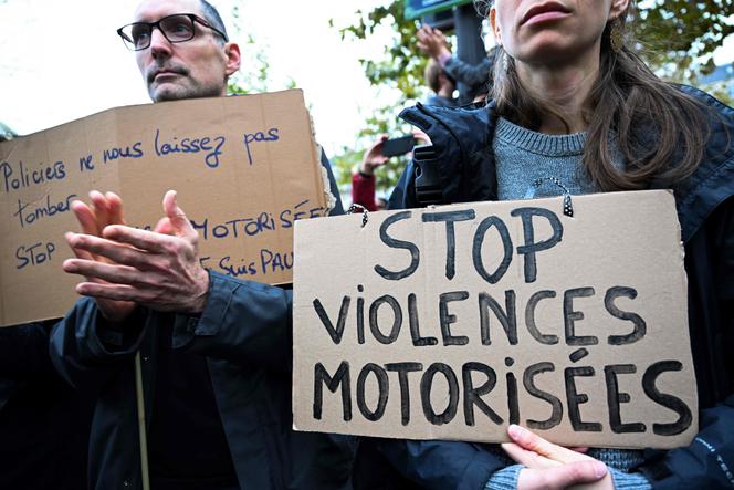 Au rassemblement en hommage à Paul Varry, cycliste de 27 ans tué par un automobiliste, à Paris, le 19 octobre 2024.