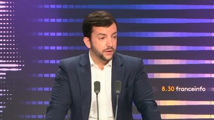 Le député du Rassemblement national Jean-Philippe Tanguy, invité du '8h30 franceinfo', le jeudi 31 octobre 2024. (FRANCEINFO / RADIO FRANCE)