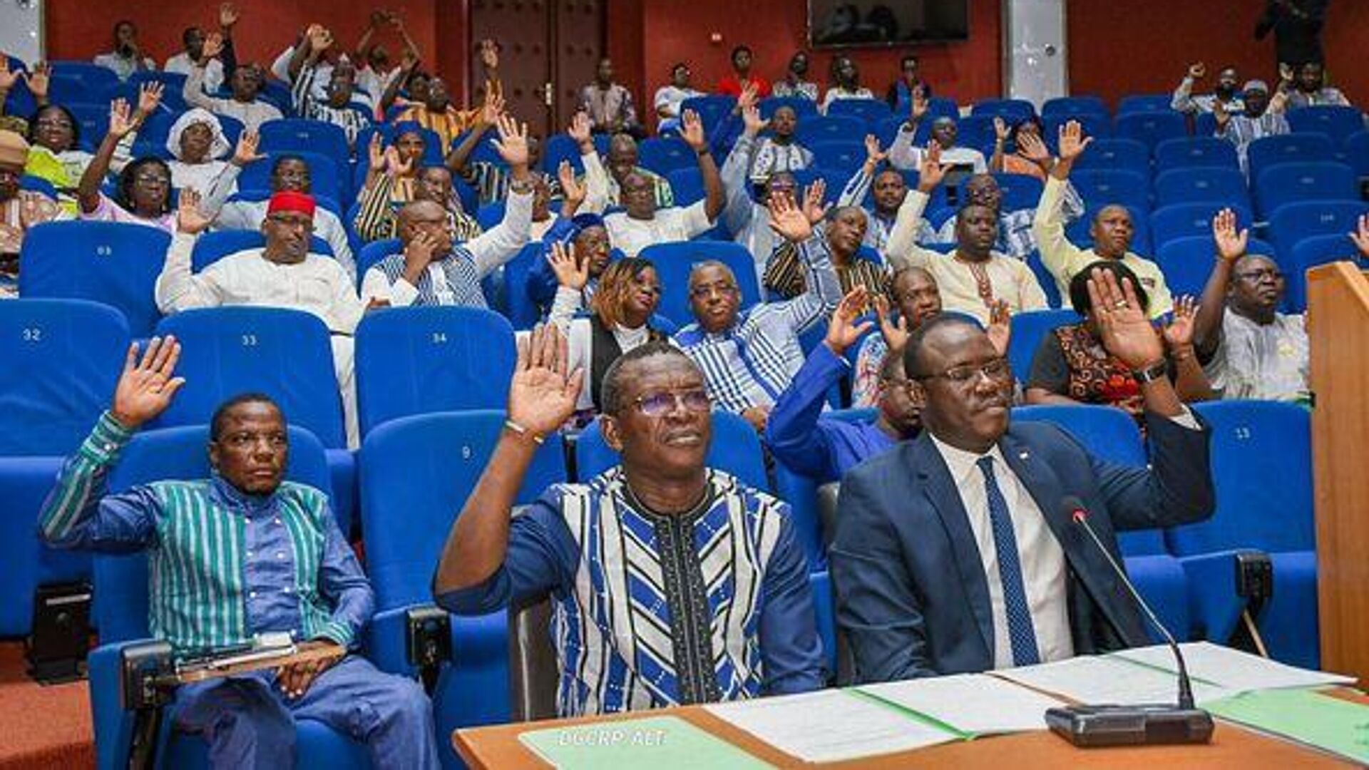 Parlement burkinabè lors du vote
