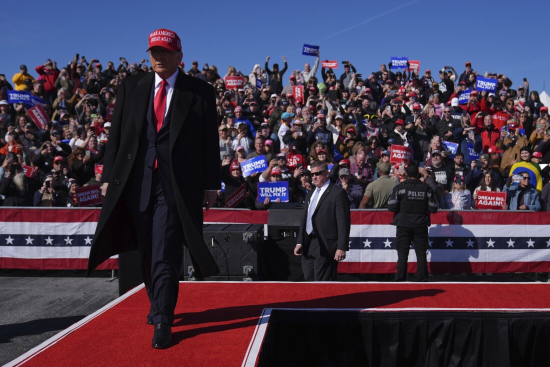 Donald Trump à un rassemblement de campagne à Lititz, Pennsylvanie