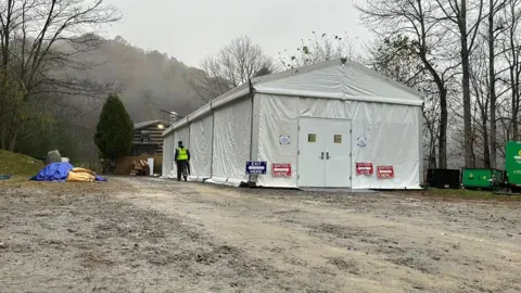 Tente de vote en Caroline du Nord