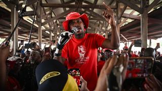 Rodrigue Petitot, leader du mouvement contre la vie chère en Martinique, le 19 octobre