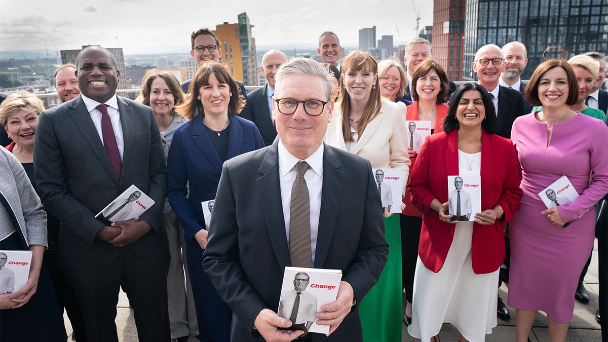 Labour Party leader Keir Starmer with shadow cabinet officials