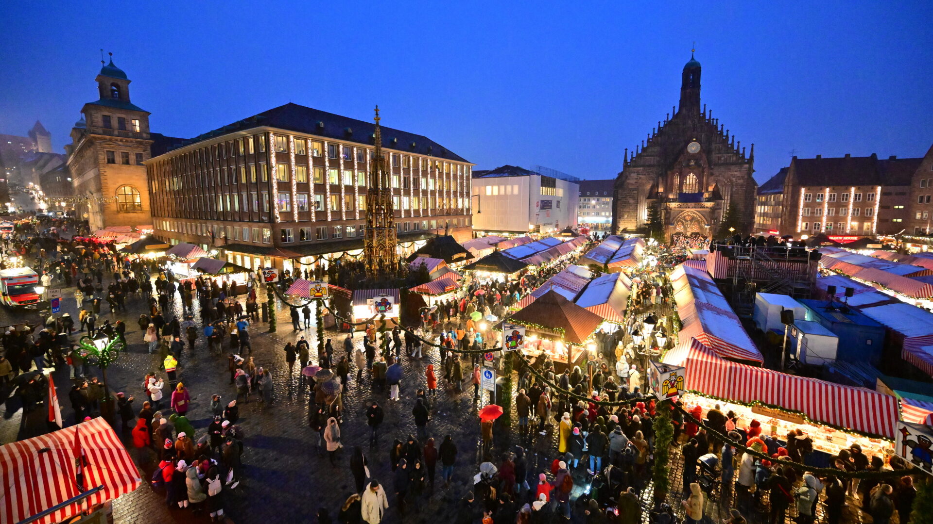 Le marché de Noël de Nuremberg sur la grande place de la ville. (Image d'archive du 1.12.2023)
