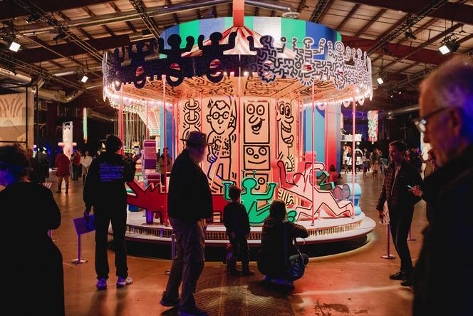Le caroussel Keith Haring, à Los Angeles, en décembre 2023.