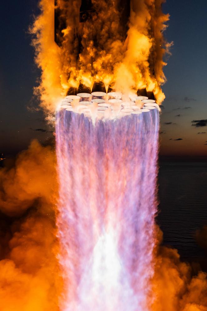 SpaceX lance son cinquième essai en vol de Starship depuis le complexe de lancement 1 de la base stellaire de Boca Chica, au Texas, le dimanche 13 octobre 2024.