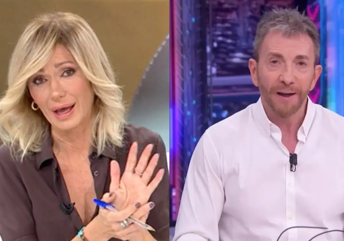 Susanna Griso soutenant Pablo Motos dans 'Espejo Público'.
