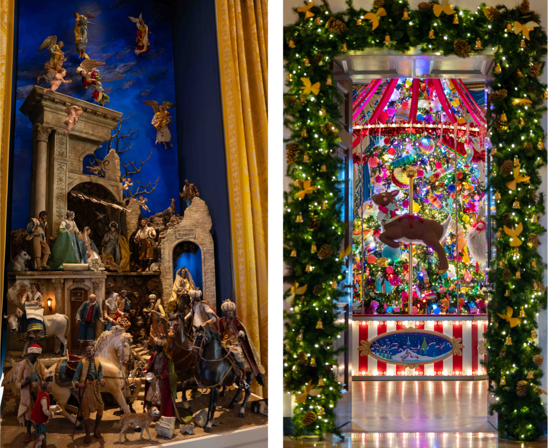 Une crèche et un carrousel exposés à la Maison Blanche pour les fêtes.