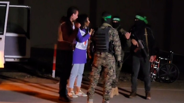 Remise des prisonniers israéliens par les Brigades Qassam à Gaza