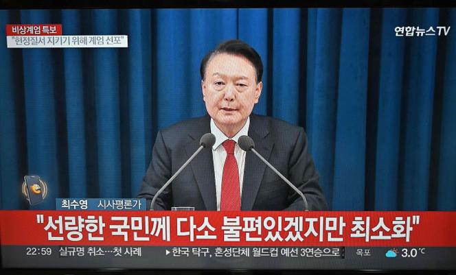 L’allocution de Yoon Suk Yeol, mardi 3 décembre 2024.