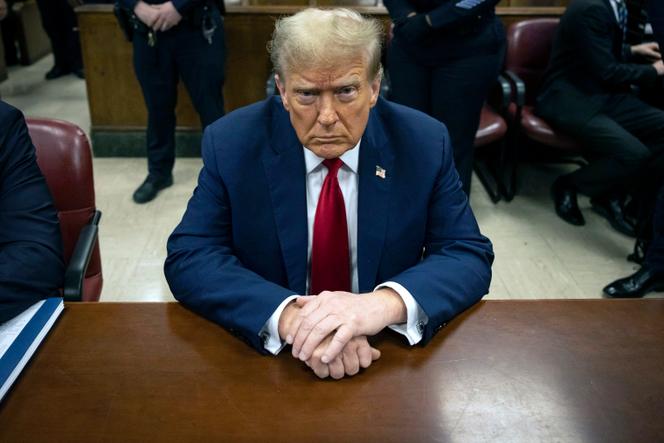 Donald Trump au tribunal, à New York, le 23 avril 2024.