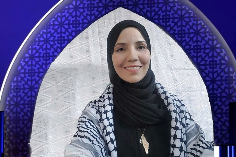 Mariam Cauch, poétesse palestinienne, participant à distance au concours Amir Al-Shouara