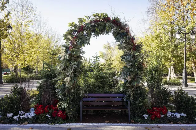 Arco vert et jardin éphémère du Parc du Retiro.