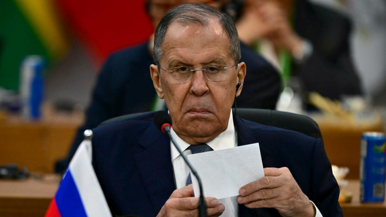 Le ministre russe des Affaires étrangères, Sergey Lavrov, au sommet du G20 à Rio de Janeiro, au Brésil