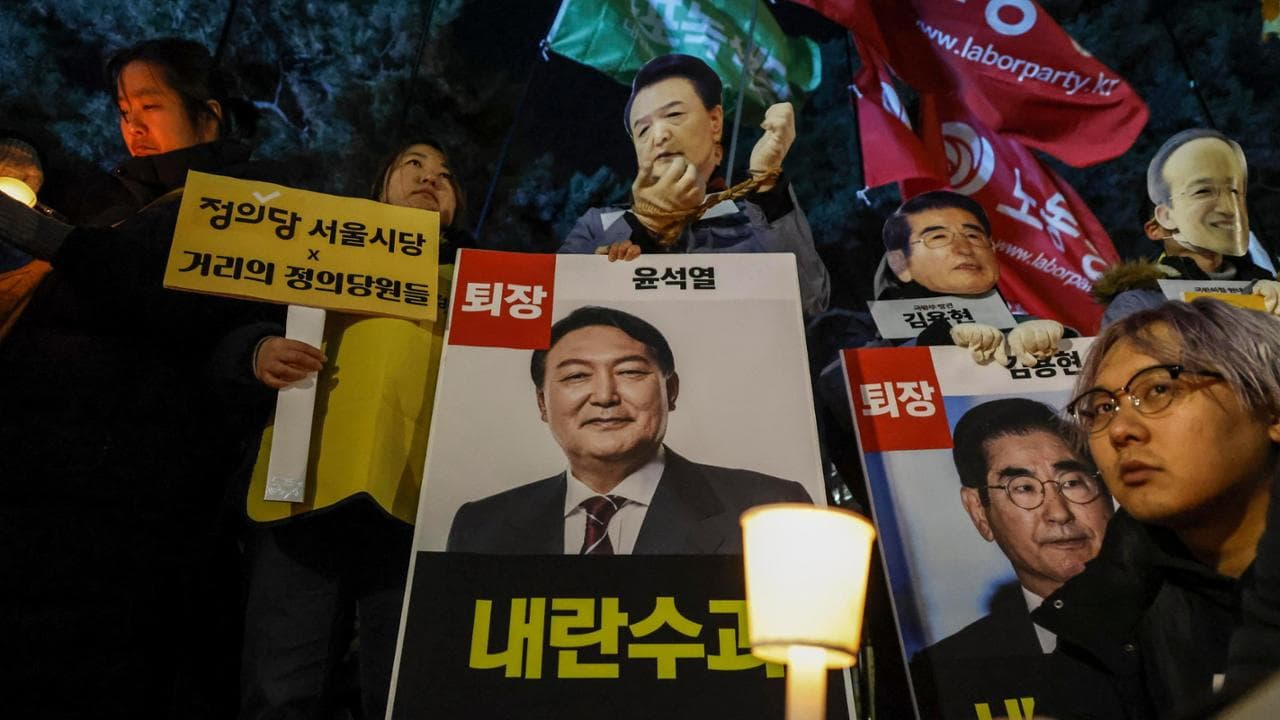 Yoon Suk-yeol s'adressant à la nation