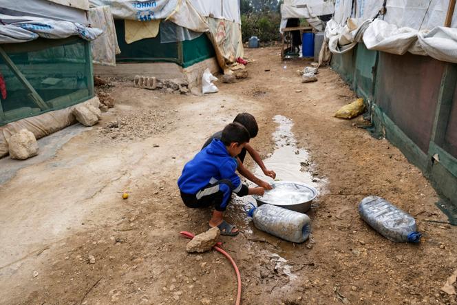 Dans un camp de réfugiés à Talhayat, dans le nord du Liban, en octobre 2022.