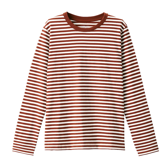 T-shirt à manches longues en mélange de coton pour femmes, 17,80 €