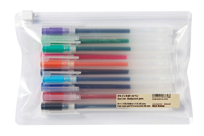 Stylos gel colorés, 15 € pour 10