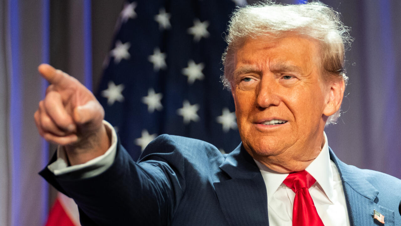 Donald Trump à une réunion avec des élus républicains du Congrès, dans un hôtel de Washington, le 13 novembre 2024.