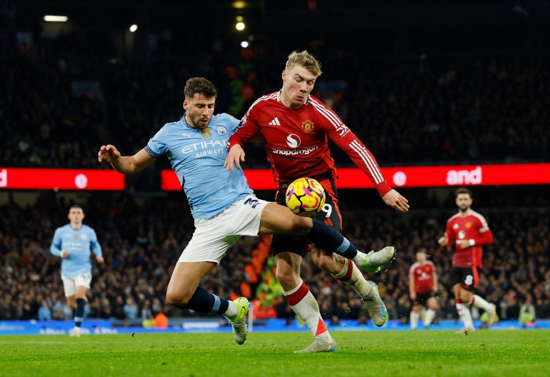 Ruben Dias blessé lors du derby contre Manchester United