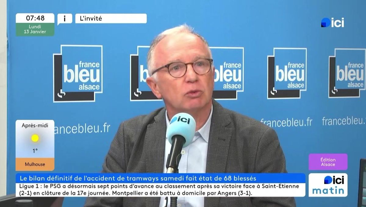 Emmanuel Auneau, directeur de la CTS, précisant les conditions de l'enquête après l'accident de tramway à Strasbourg
