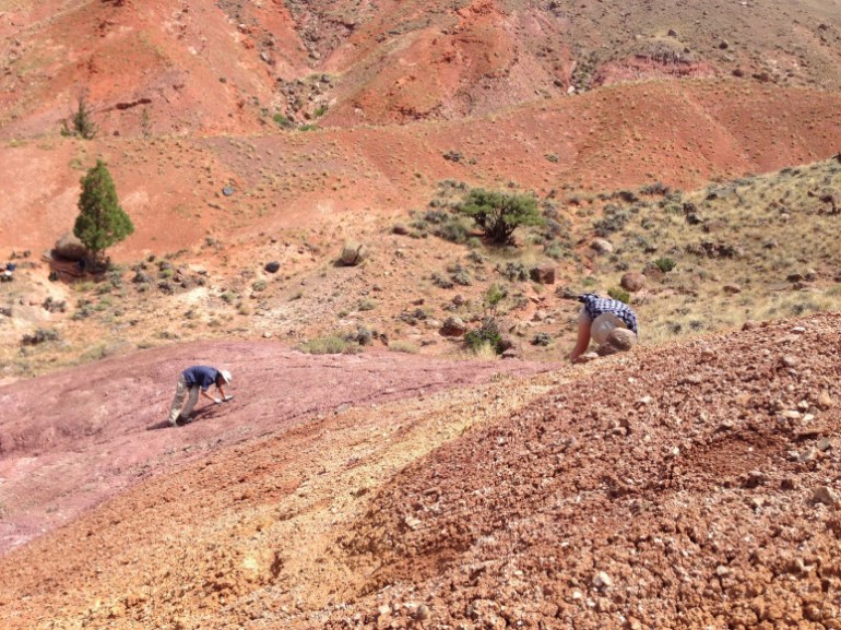 Équipe de terrain du musée de géologie de l'Université du Wisconsin en 2016