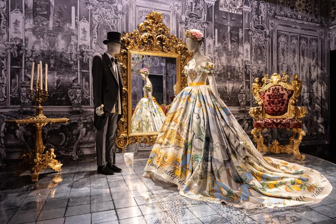 Salle consacrée au Guépard dans l’exposition Dolce & Gabbana au Grand Palais, Paris.