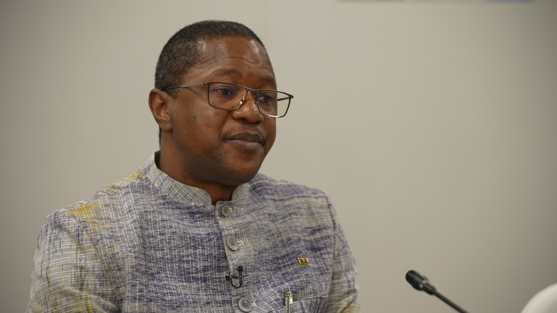 Karamoko Jean Marie Traoré lors de son allocution.