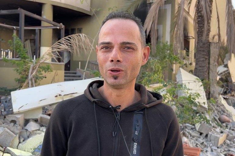 Ali Alifranji et sa famille de huit personnes vivent dans la rue sans abri (Al Jazeera)