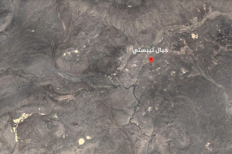 جبال تيبستي - تشاد - Google Earth