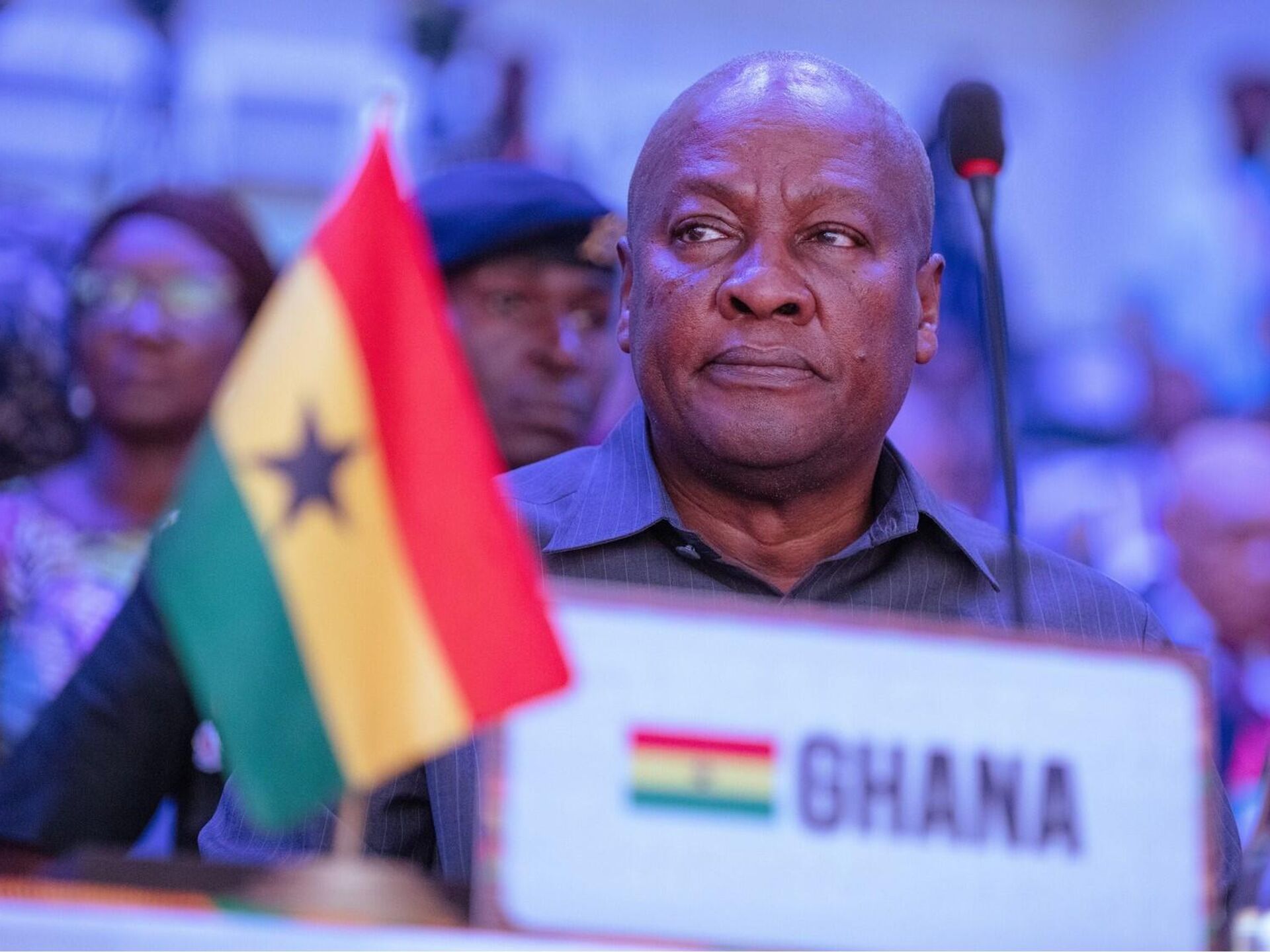 John Dramani Mahama s'adressant aux participants