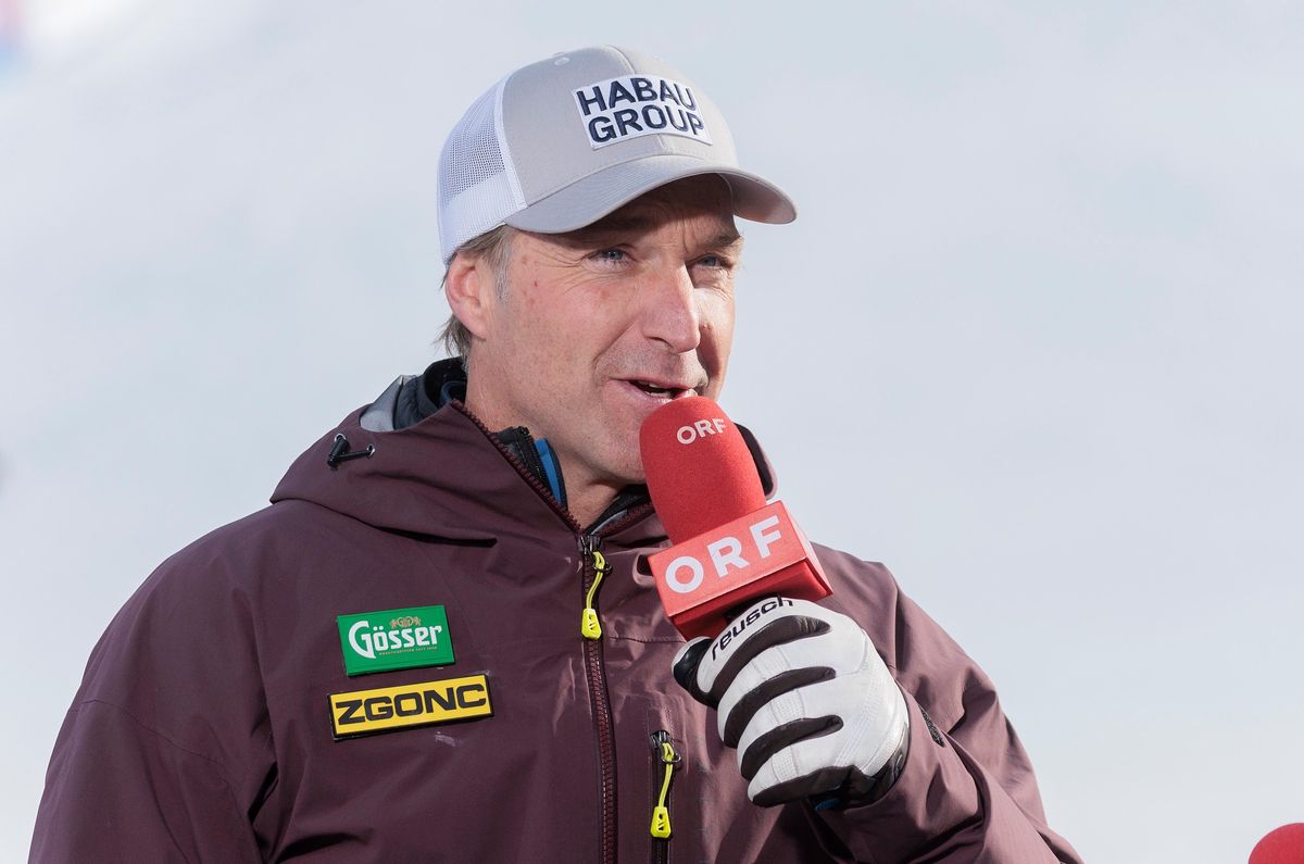 Hans Knauss lors du Ski-Weltcup Bormio 2022