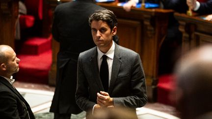 Le chef des députés d'Ensemble pour la République, Gabriel Attal, à l'Assemblée nationale, le 28 janvier 2025.