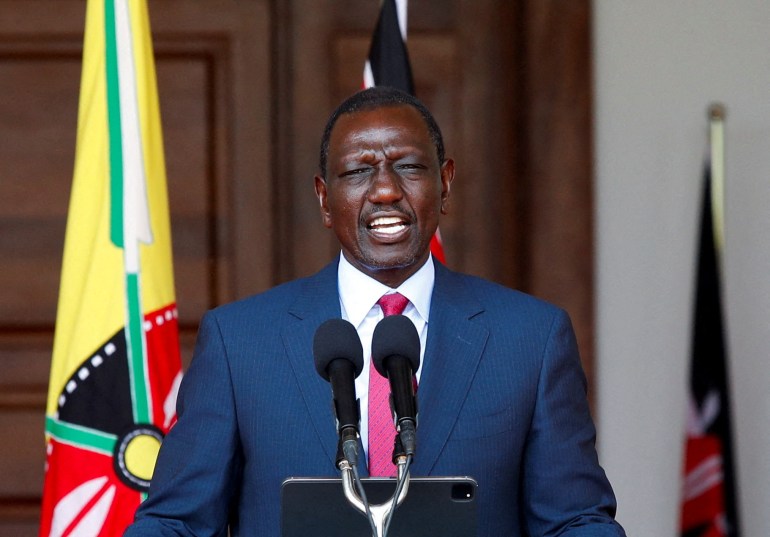 Le président kényan William Ruto lors d'une conférence de presse