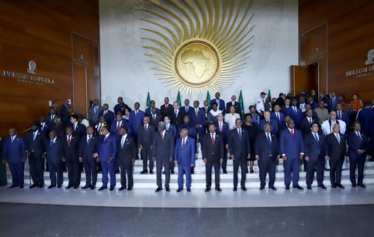 Leaders africains lors d'une réunion à l'Union Africaine