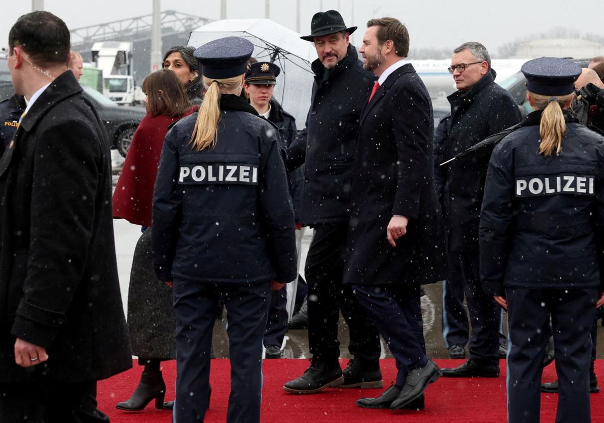 Le vice-président des États-Unis, JD Vance, à son arrivée à Munich.