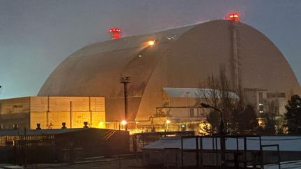 L'arche de la centrale nucléaire de Tchernobyl (Ukraine), le 14 février 2025. (INTERNATIONAL ATOMIC ENERGY AGENCY)